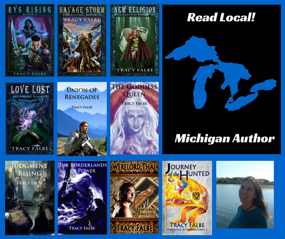 Michigan author Tracy Falbe produces her novels, nonfiction guides, and websites from her home in Battle Creek. 